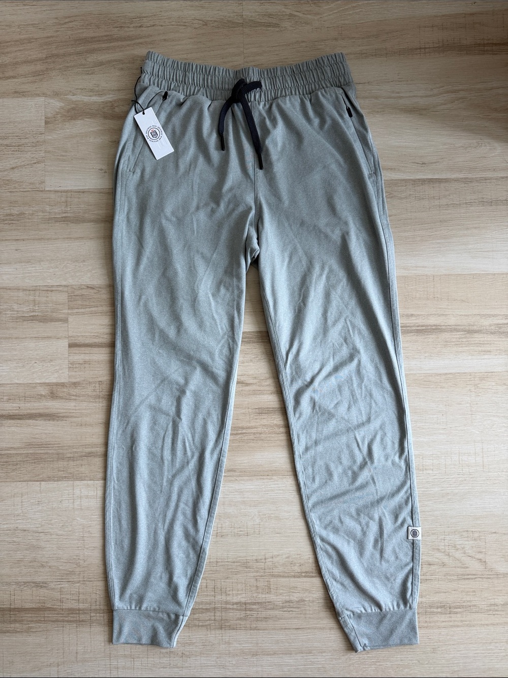 Men's Light Gray Jogger Sweatpants with Drawstring